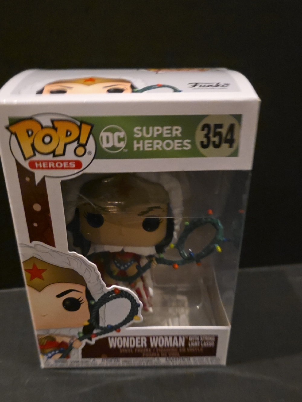 Funko Wonder Woman Pop! Figure with Lighted Lasso - Red, Blue, Gold, Green